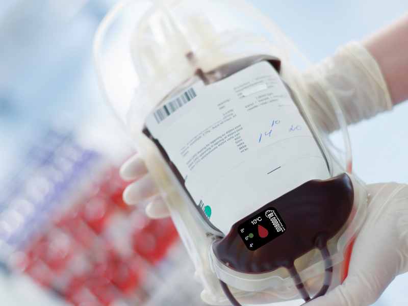 Blood Bag with BloodBud indicator
